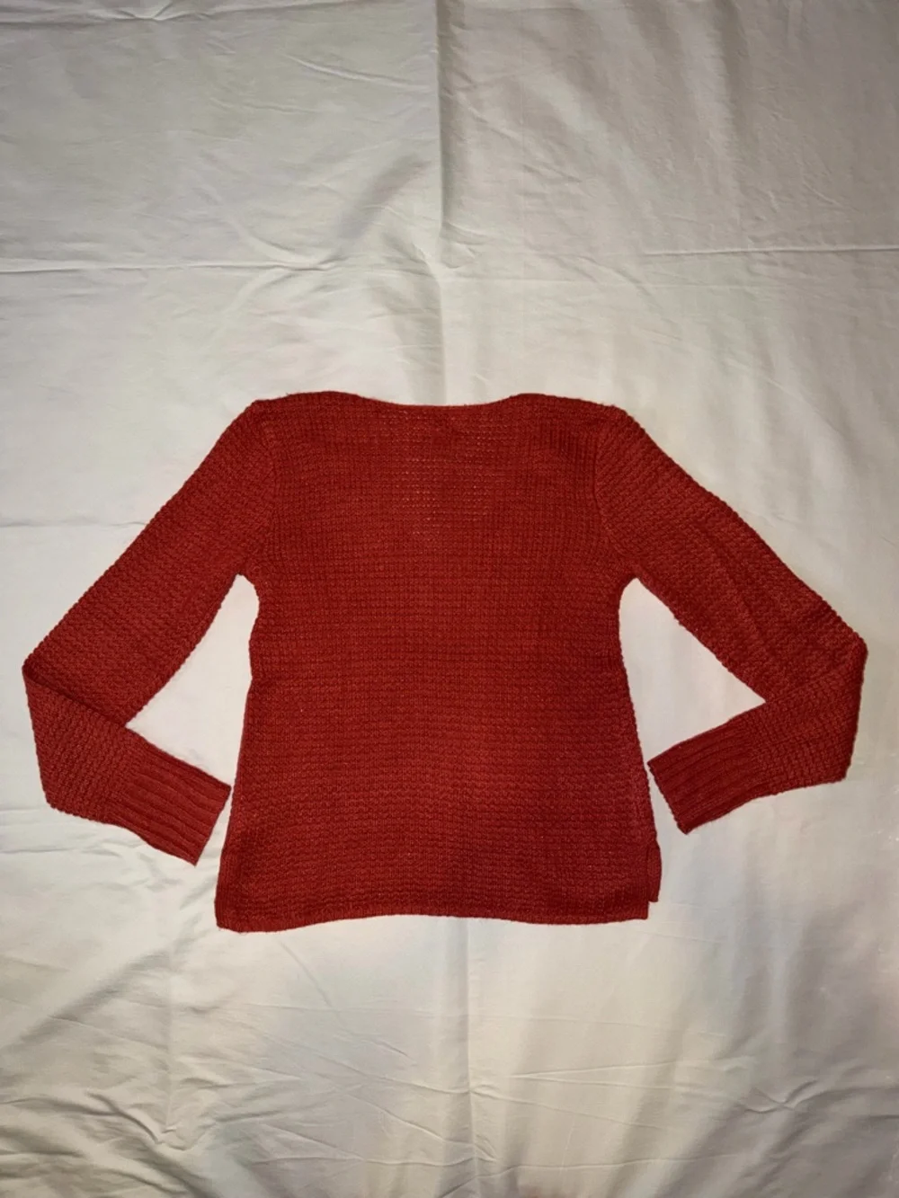 Aeropostale Burnt Orange Knit V-Neck Sweater size S - Picture 6 of 9